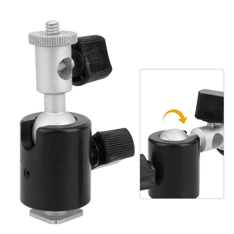 photography stand Photography Small D Type Light Video Camcorder Flash Light Mount DV Camera SLR Tripod Ballhead Fixed Clamp