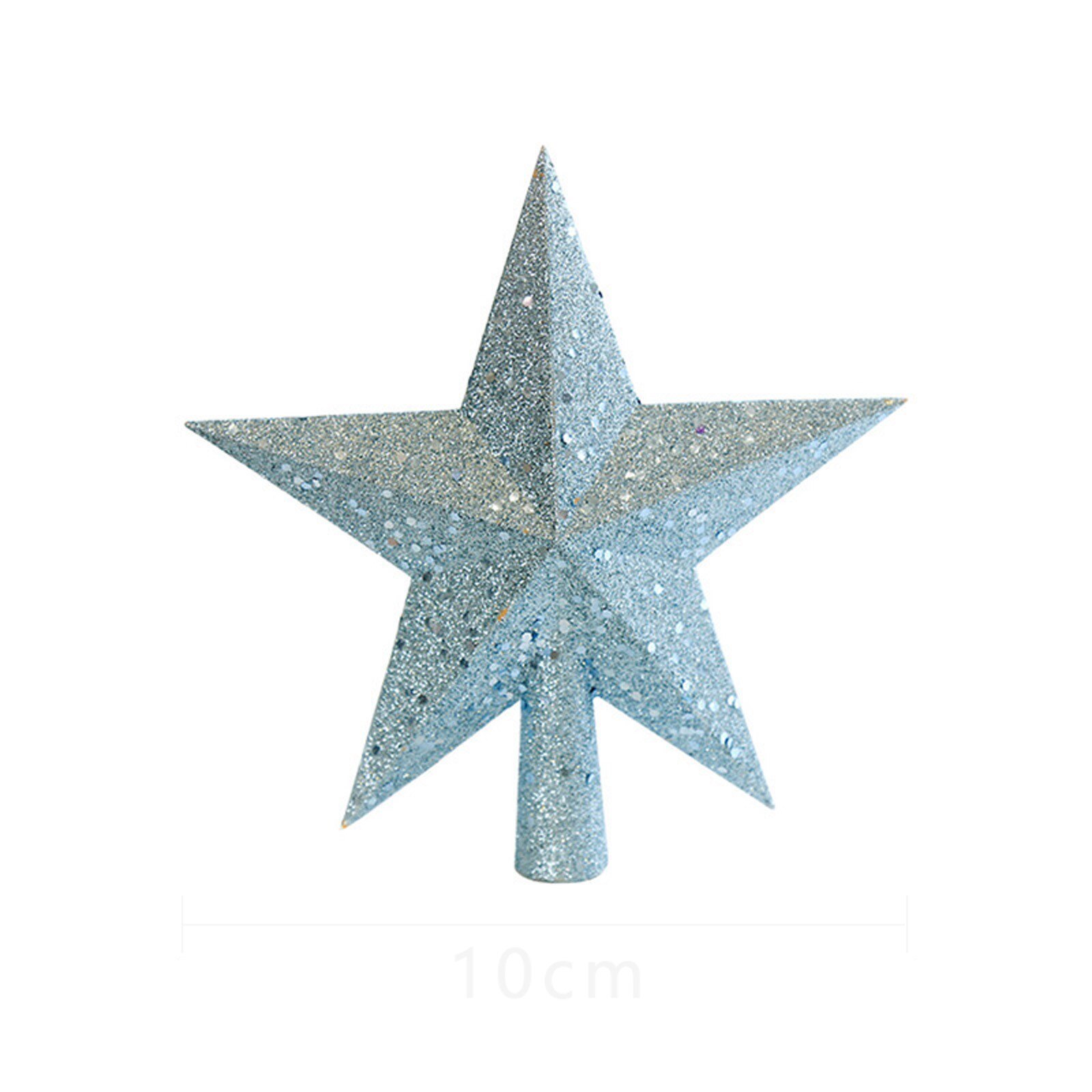 Christmas tree top star Christmas tree topper ornament gold powder sparkling star pendant home wedding decoration Navidad: D