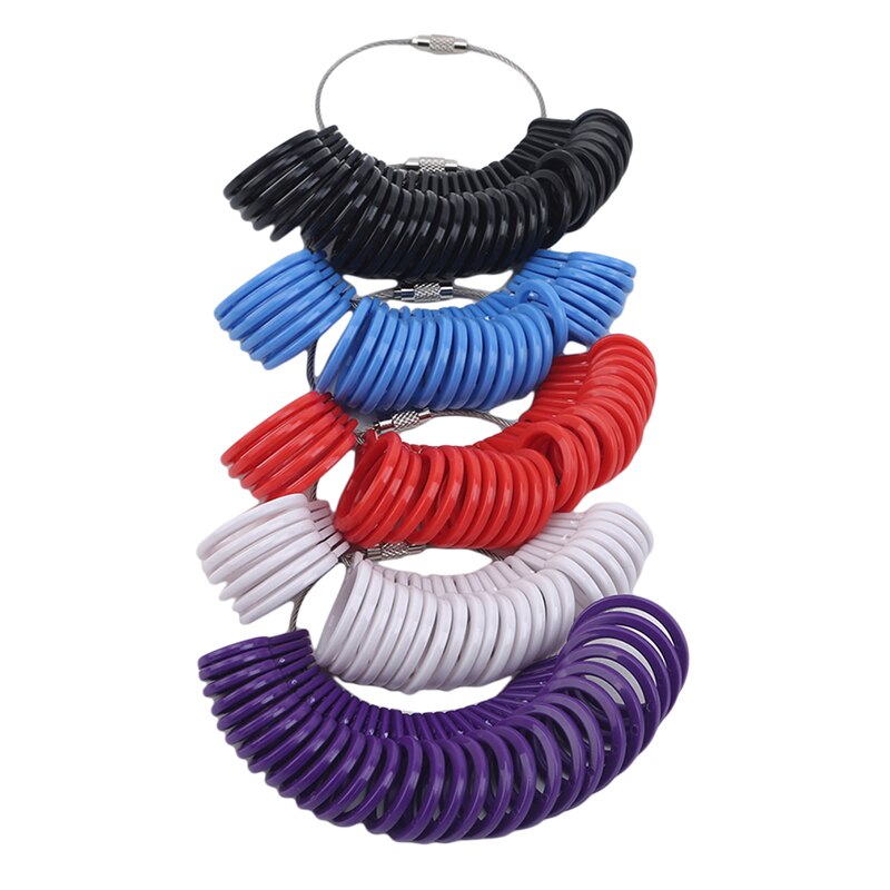Plastic Stick Ring Sizer Mandrel Gauge Set Finger Sizes Measuring Jewelry Sizing Tools Equipment