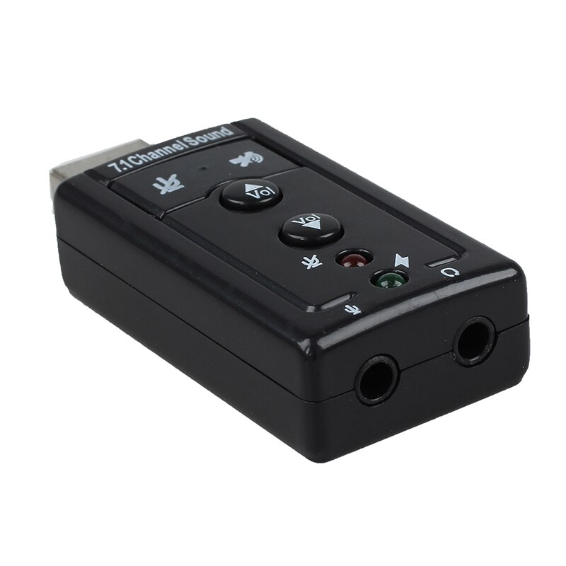 Sort lydkort 7.1 ekstern usb 2.0 o adapter drivere cd