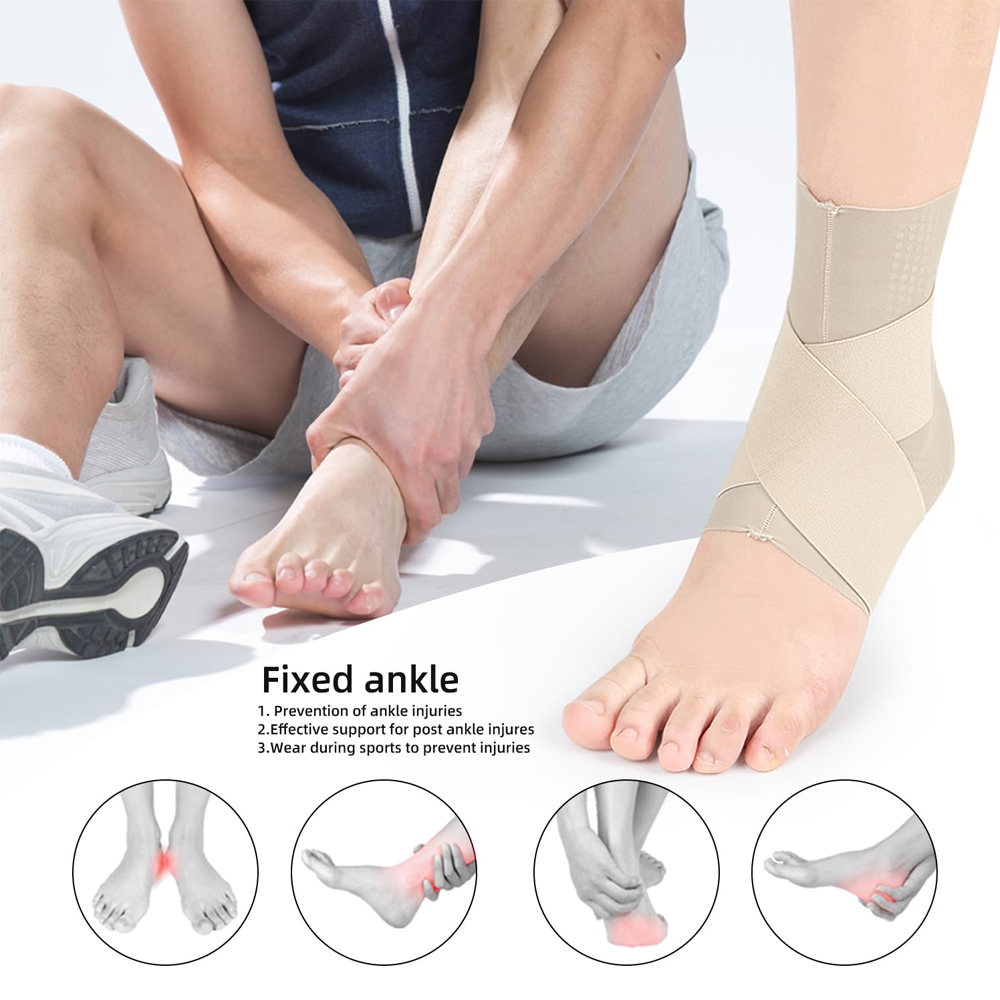 1 Stück Knöchelbandage, verstellbare, atmungsaktive Kompressions-Knöchelstütze für Männer und Frauen, verstauchte Knöchel, Knöchelbandage, stabilisierende Bänder