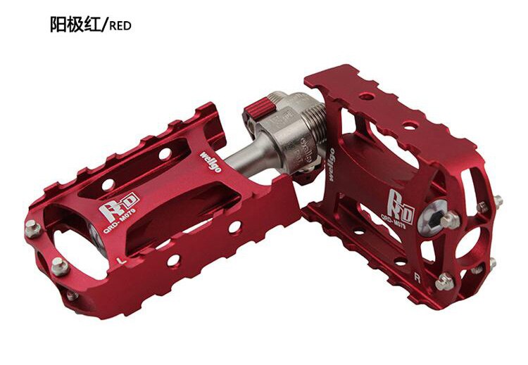 Wellgo QRD-M079 Pedal de rodamiento ultraligero, Pedal de liberación rápida para bicicleta de montaña o carretera, piezas para bicicleta