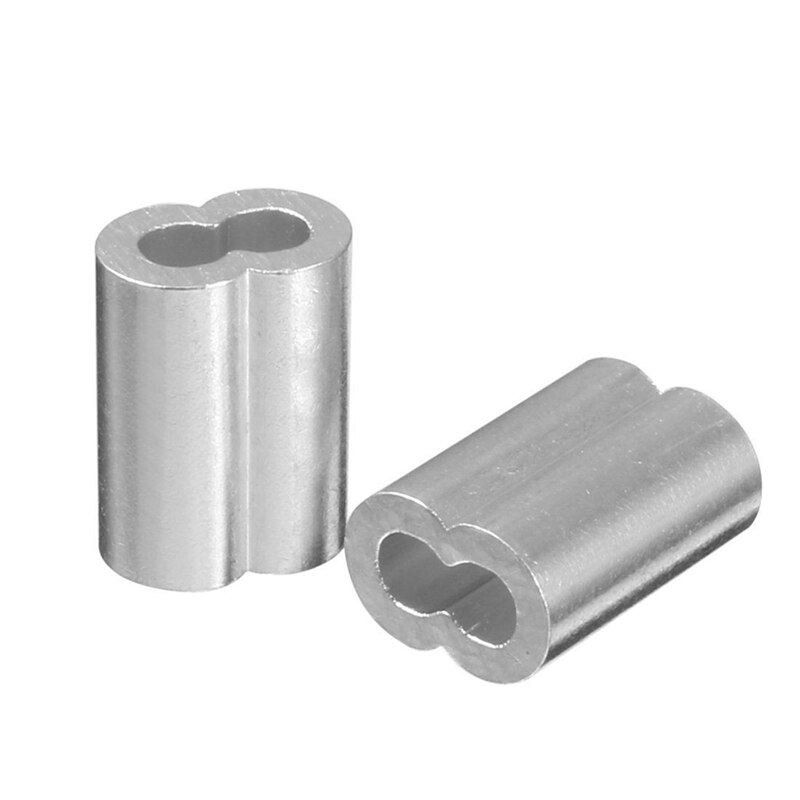 200 Stuks Diameter Wire Rope Aluminium Mouwen Clip Fittings Kabel Crimps - 100 Stuks 3/32 Inch (3.0Mm) & 100 Stuks 5/64 Inch (2Mm)