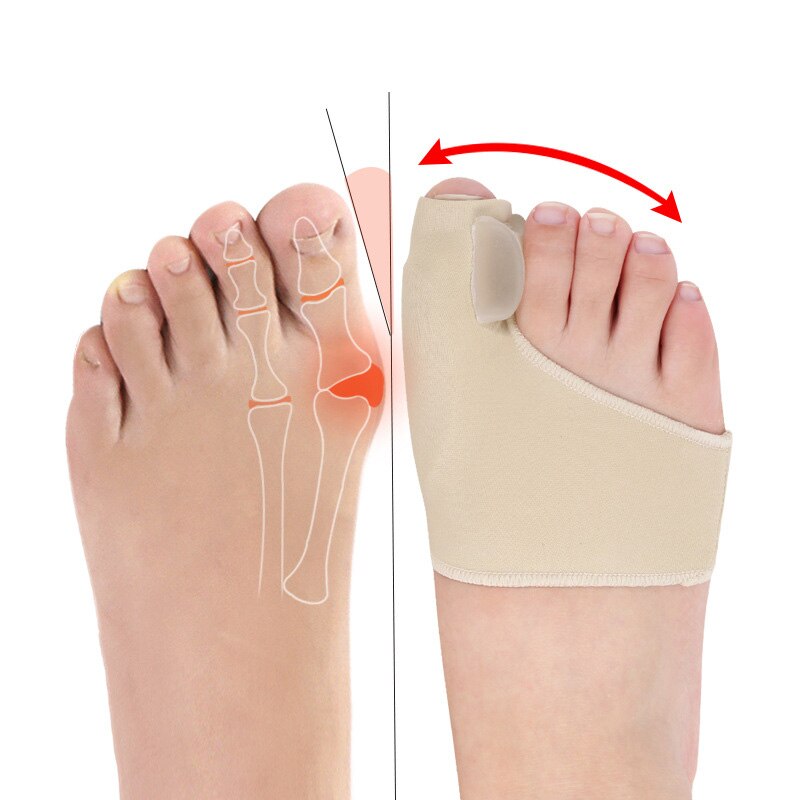 Sequstep Lycra Bunion Protector Siliconen Gel Teen Separator Hallux Valgus Correctie Voetverzorging Grote Teen Sleeve Spalk Brancard