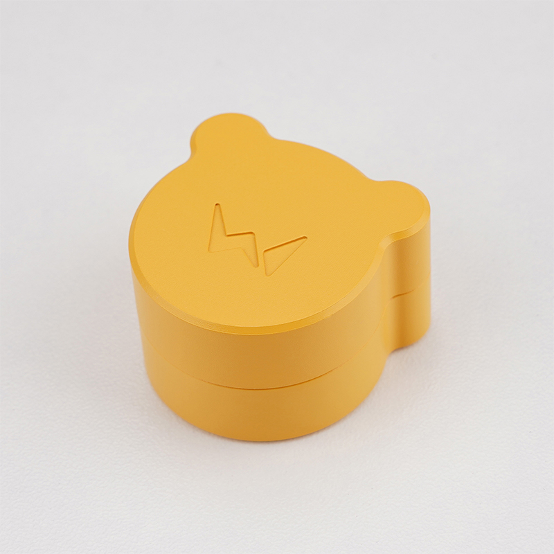 WuqueStudio Mini Bär Schalteröffner Aluminium magnetisch für Kirsche Mx Kailh mechanische Tastatur: Gelb