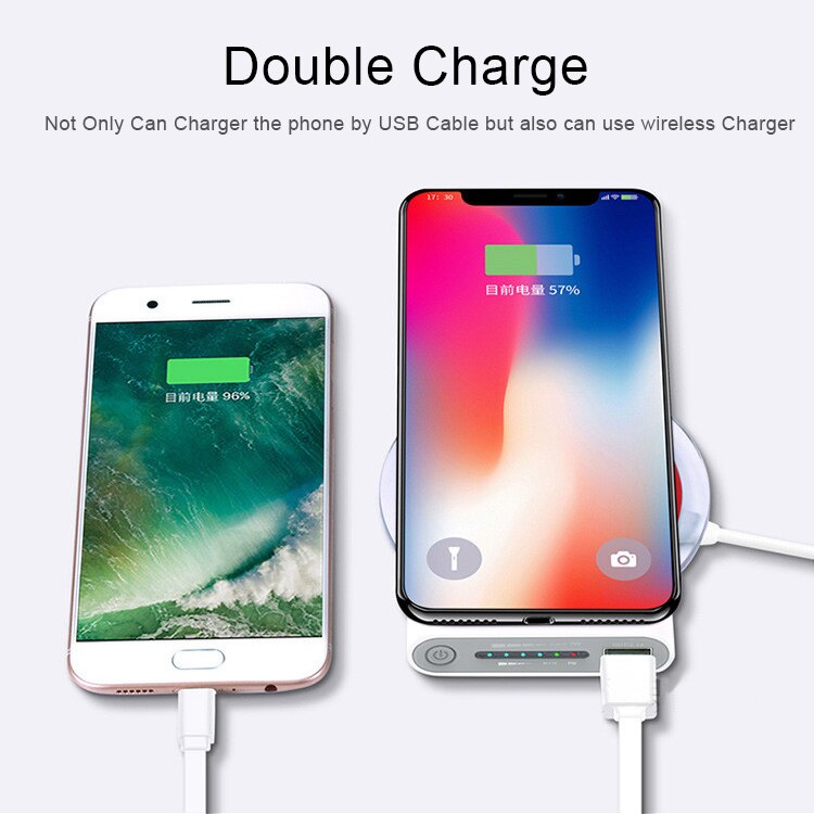 Qi Wireless Charger Power Bank 10000mAh For iPhone X 8 Plus Samsung S8 S9 Plus Wireless Charging pad Portable External Battery