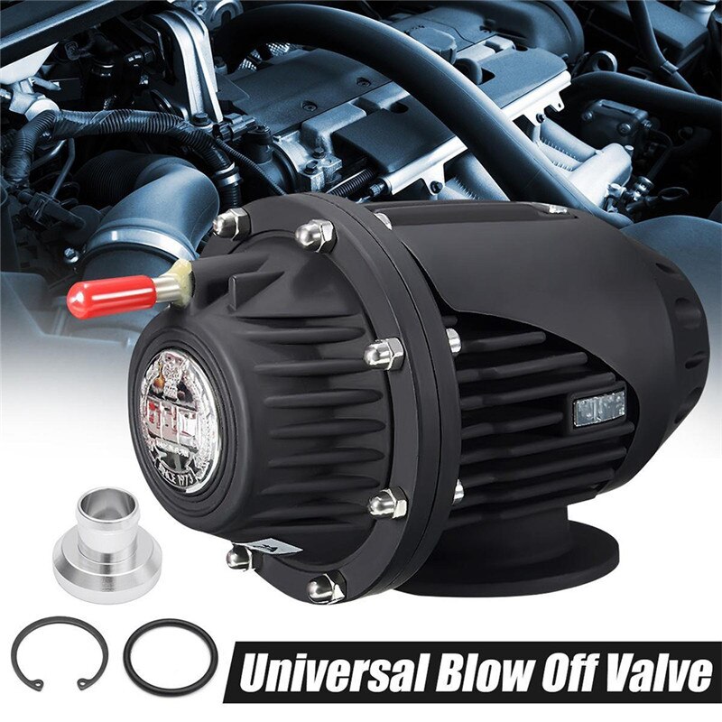 Turbo afblæsningsventil h ks bov ssqv 4 iv til alle turboladede kompressorkøretøjer sort turboladet aflastningsventil bilmontering