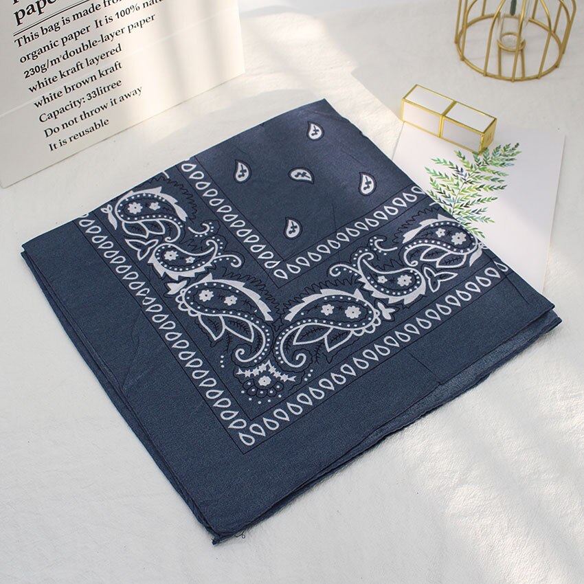 Bandana Vierkante Hoofd Hip Hop Zwart Sjaals Vrouwen Sport Bandana Haarband Sjaal Sport Hoofddeksels Zakdoek: Donkergrijs