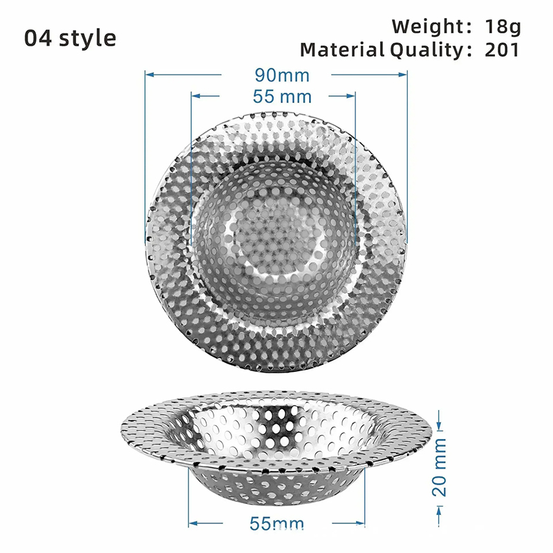 Kitchen Sink Filter Stainless Steel Mesh Sink Strainer Filter Bathroom Sink Strainer Drain Hole Filter Sewer Screen Strainers: army green