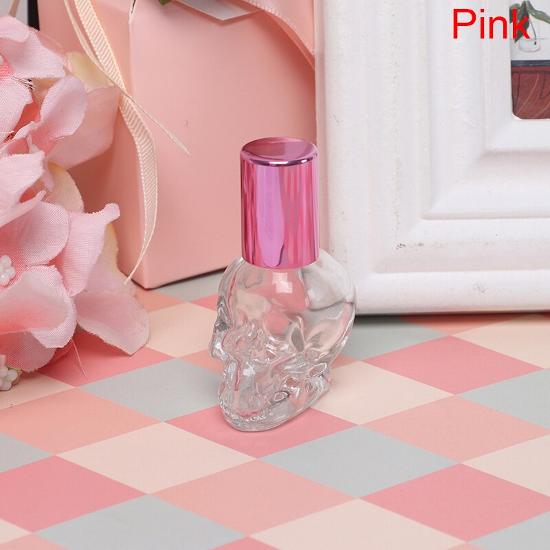 Mini Essentiële Olie Stalen Roller Glazen Parfumflesjes Goud Zilver Zwart Reiziger Lege Hervulbare Flessen Opslag Container: Roze