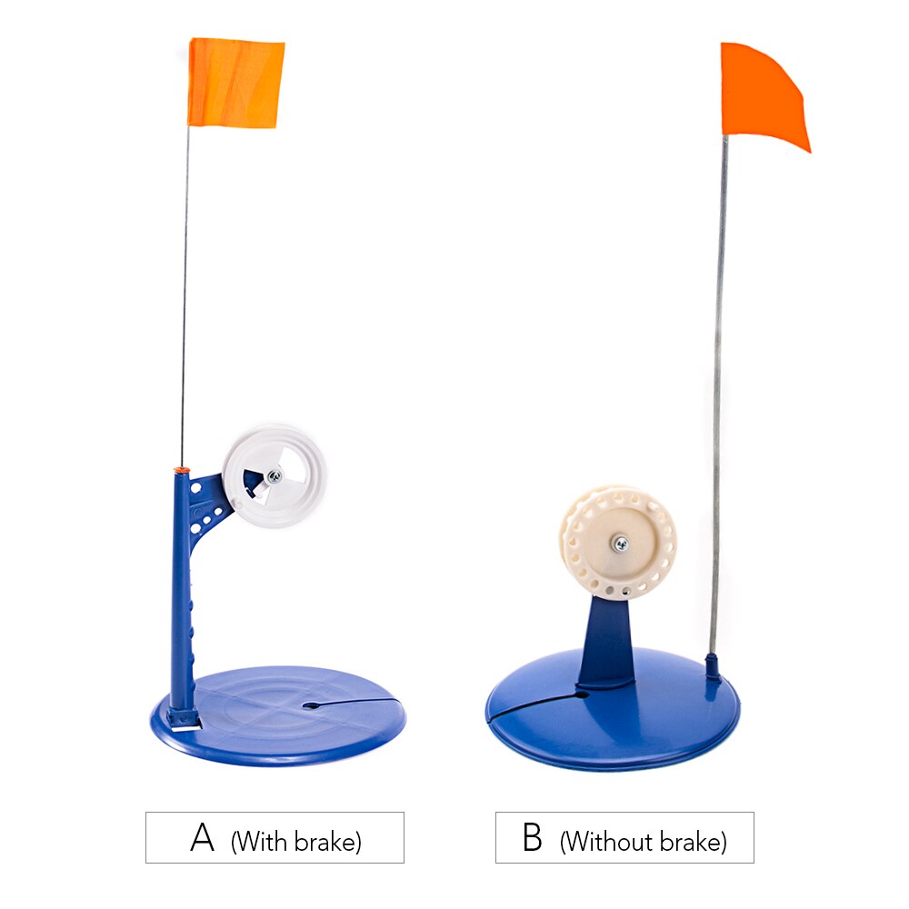 Ice Fishing Tip-up Metal Pole Orange Flag Tip up Anti-corrosion Plastic Tip up Kit Ice Fishing Accessory