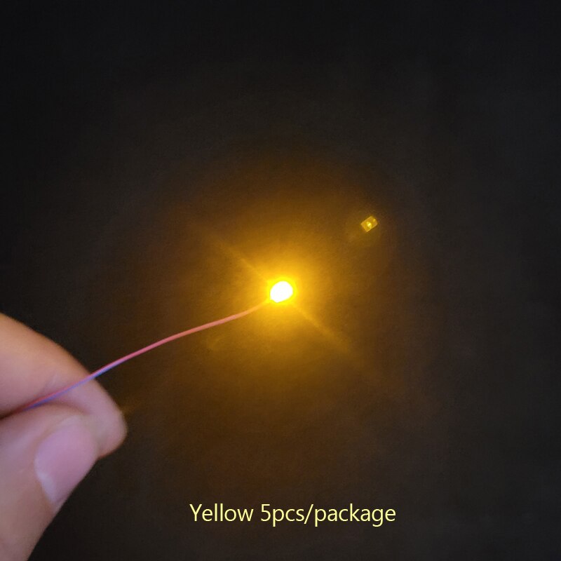 verdrahtet LED Smd 1206 3v LED Lampe Modelle Zug Vor-gelötet Mikro Litz für Zug Eisenbahn Landscapehobby Modell Bausatz Eisenbahn Beleuchtung: 1206Gelb