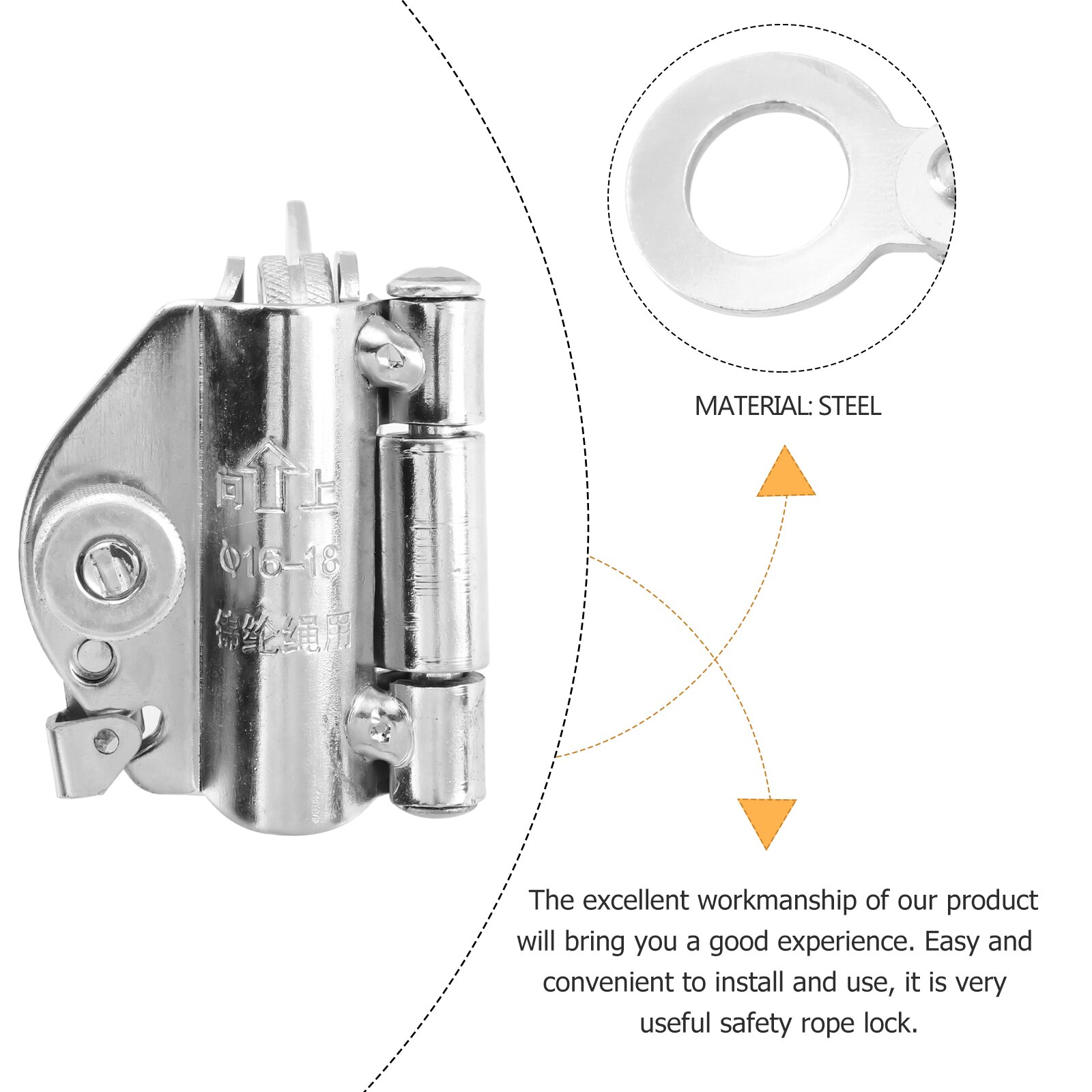 Exterior Wall Cleaning Safety Rope Self-locking Device Climbing Slow-down Safety Lock