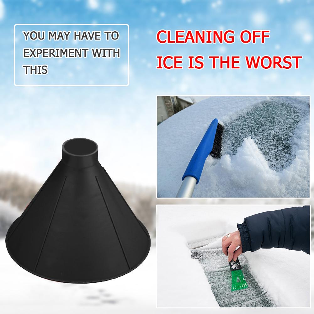 Plastic Cone Shaped Car Windshield Snow Remover Shovel Ice Scraper Outdoor Windows Glass Cleaning Tool Funnel for winter