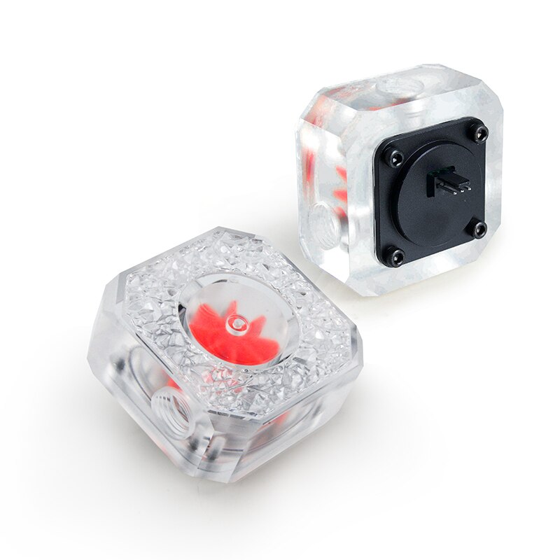 Syscooling Ice crystal water cooling flow meter with 5 V RGB light G1/4 thread liquid flow indicator