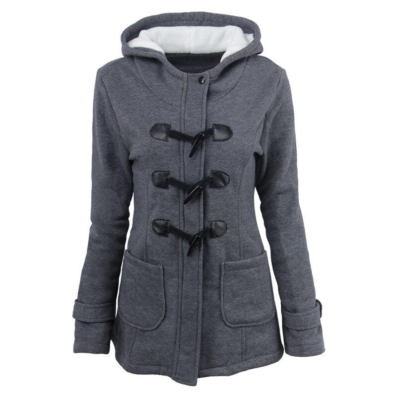 Veste manteau femme parkas arrivées sweats à capuche femme vêtements d'extérieur longue section chaud hiver dames parkas femmes vêtements: Gris foncé / L