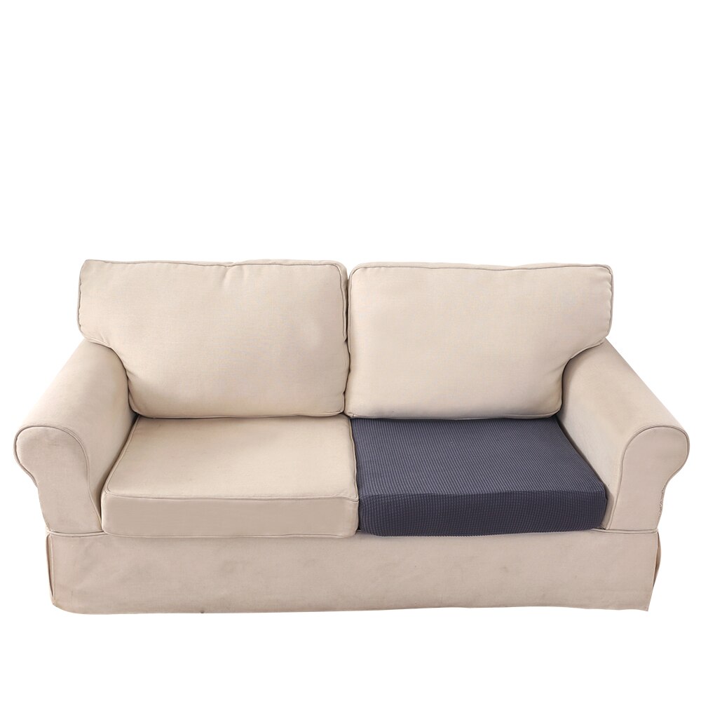 Ensfarvet sofapudebetræk elastisk beskytter sofadæksel personlighed matchende vaskbar sofadækselovertræk: C