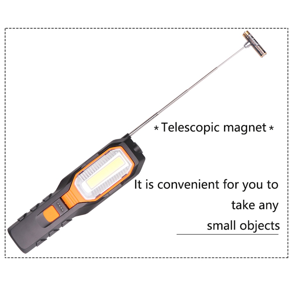 ZK20 COB 4000LM LED Work USB Rechargeable Flexible Magnetic Inspection Lamp Flashlight Emergency Working Light