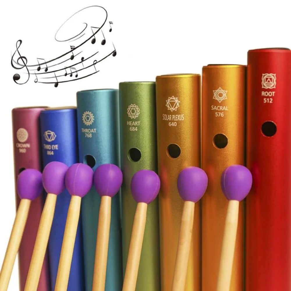 Farverige musikklokker børneinstrumenter slagtøj lydhelbredelse musikklokke meditation terapi begyndertilbehør