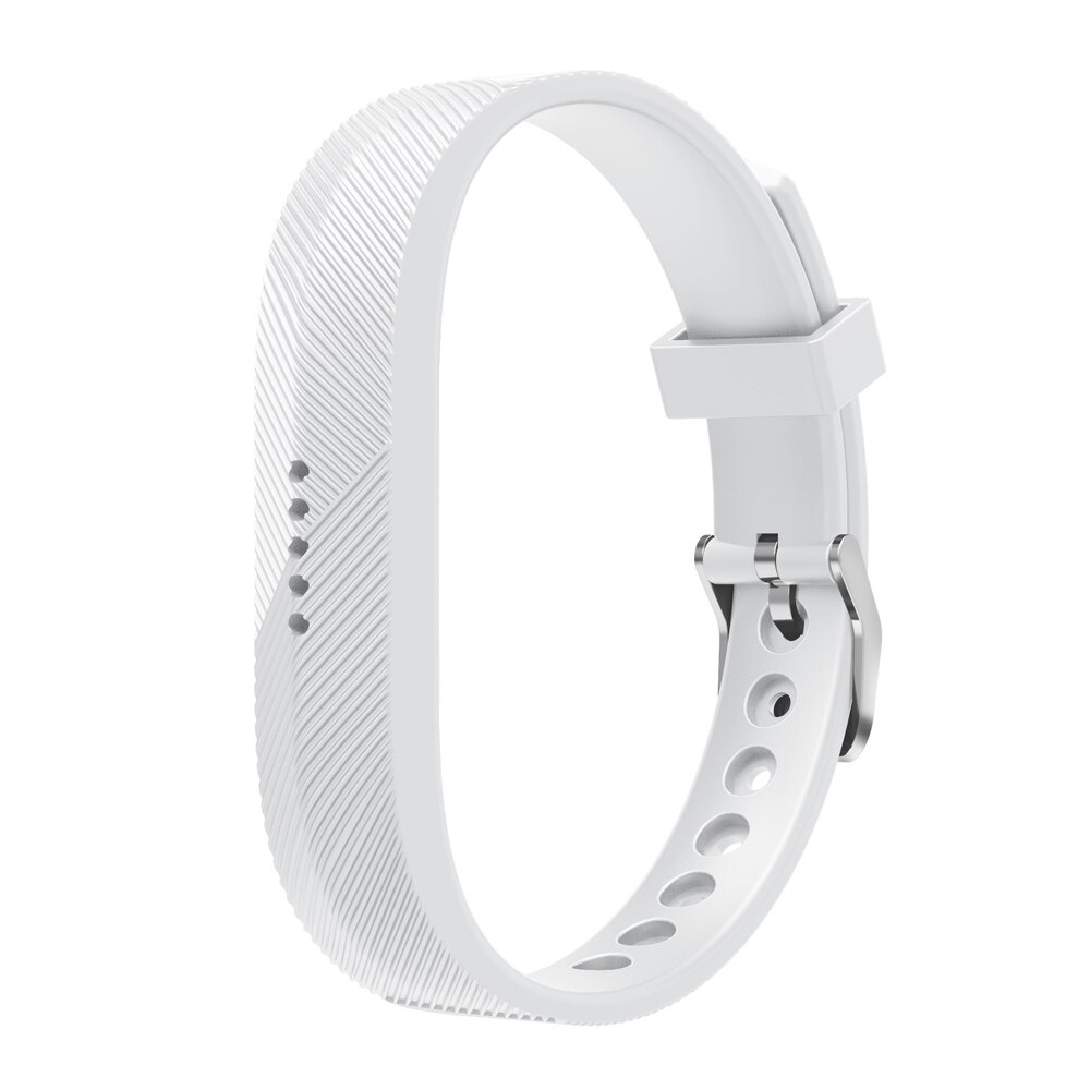 Siliconen Metalen Gesp Polsen Band Armband Voor Fitbit Flex 2 Mode Horloge Sport Smart Band Vervangen Polsband Voor Fitbit Flex 2: WHITE