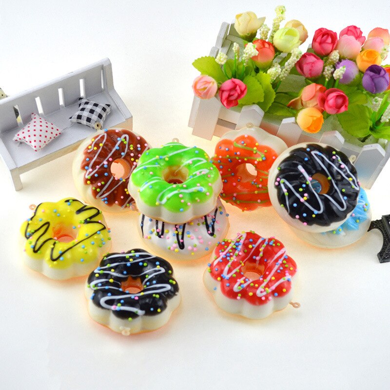 1PC squishy toys food simulation of PU Slow rebound bread 7CM Plum donut