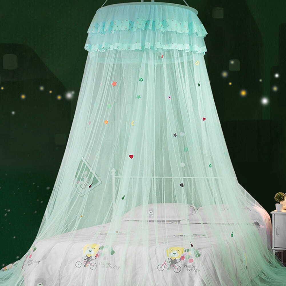 Bedroom Kids Mesh Lace Sleeping Cartoon Round Dome Hanging Heightened Bedding Anti-mosquito Sweet Canopy Bed Net Summer