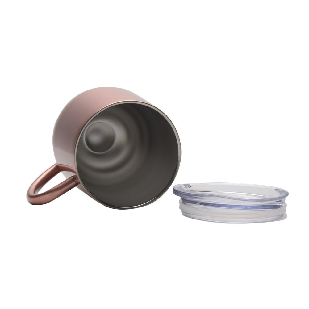 Unbreakable Stainless Steel Exquisite Simple Cup Bar Drinkware Double Wall Sealed Portable Wine With Lid Curved Handle Insulated