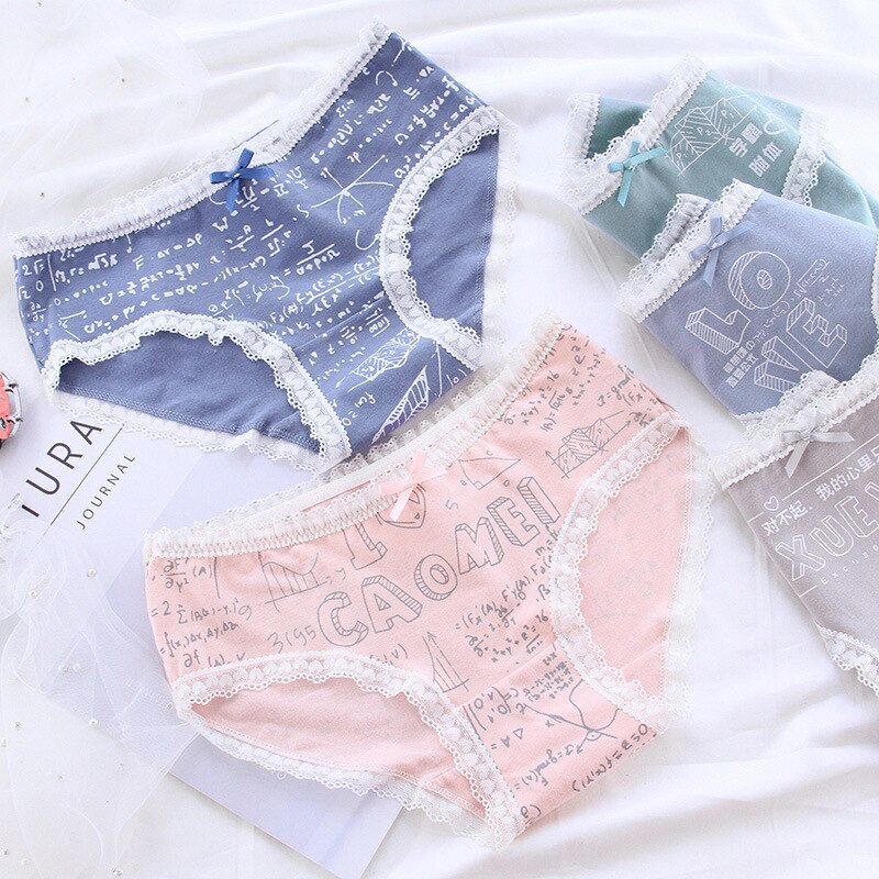 Bielizna dla dziewcząt 5 sztuk/worek nowa bawełna piękne majtki w środkowej talii majtki dla nastolatek nastolatki bliscy L XL