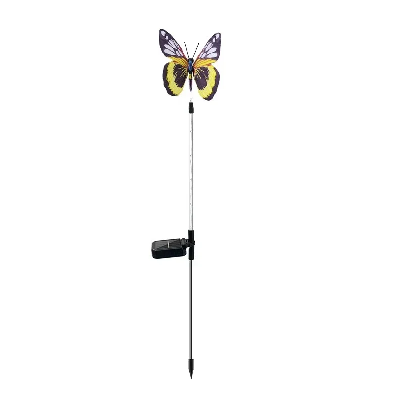 Solar Butterfly Lights IP65 Waterproof Simulation Butterfly Flower Outdoor Solar Lamp for Garden Lawn Yard Path Decor Lighting