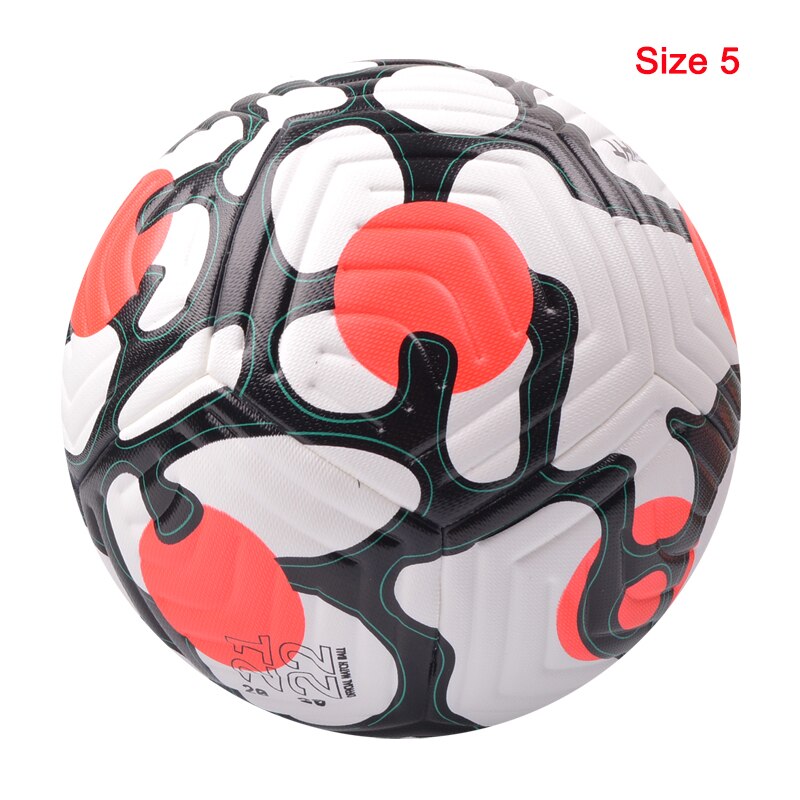 Neueste Fußball Ball Professionelle Größe 5 Größe 4 PU Nahtlose mit Ball Tasche Sport League Fußball Training futbol: 21-RedBlack Size 5