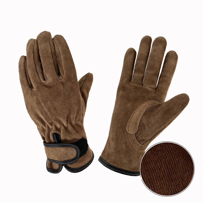 Läderhandskar för arbete, deri eldiven erkek, brandsäkra, 용접장갑, punkteringssäkra, gants anti-coupure, herrhandskar, arbetshandskar: Lila / M