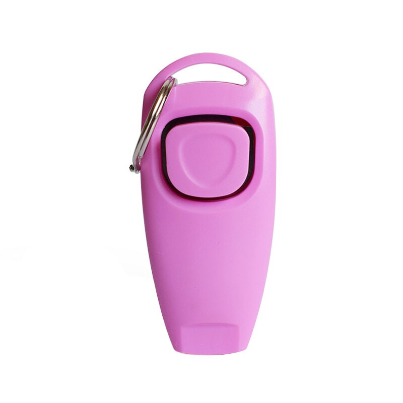 Dog Training Whistle Clicker Pet Dog Trainer Help Guide With Key Ring Treat Bags Dog Supplies: pink