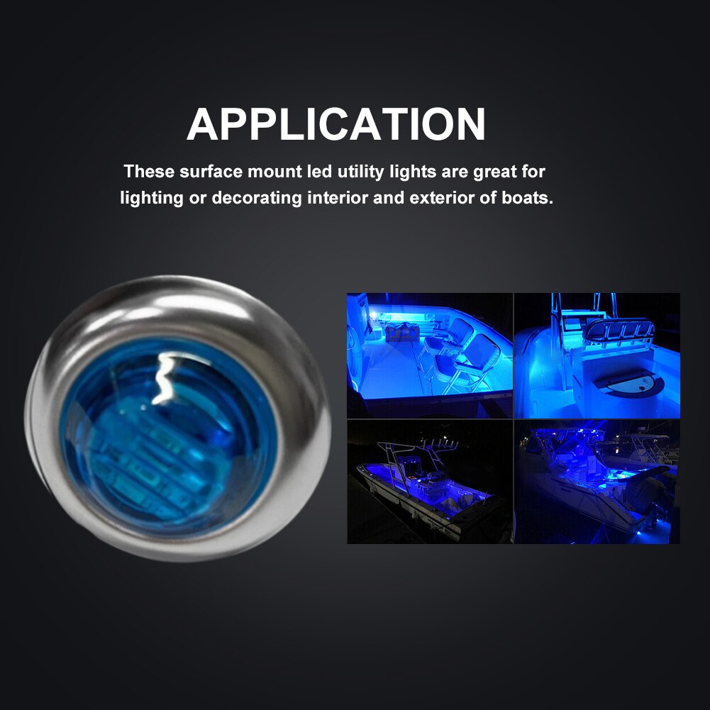 10 sztuk oświetlenie marynistyczne doprowadziło łódź lampka grzecznościowa 12V 3doprowadziło wodoodporna 3/4 "okrągłe oświetlenie wnętrza łodzi nawigacji ciężarówka boczne światła sygnalizacyjne