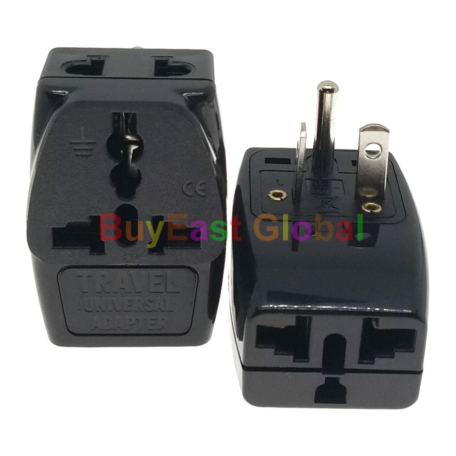 3 IN 1 - US Taiwan NEMA 6-20P Electrical Plug Adapter AC100~250V 10A Black Color