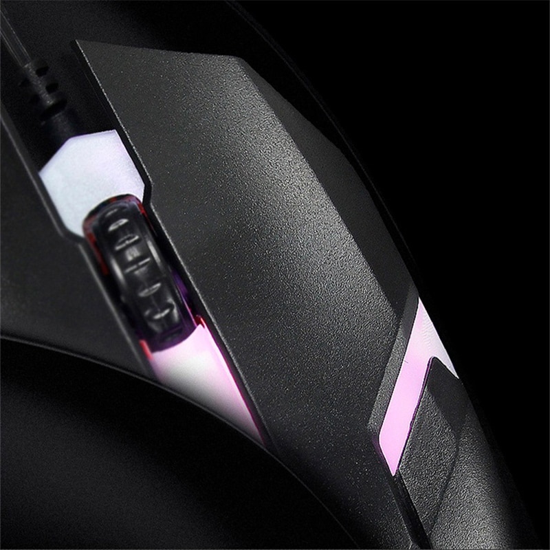 LED Light 4 Button Wired Gaming Mouse 1600DPI Optical USB Ergonomic Colorful Light Mice Mouse for PC Computer Notebook