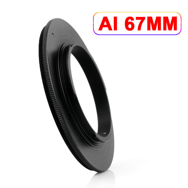 Zwart Aluminium AI-67mm 67mm Macro Reverse Lens Adapter Ring voor Nikon AI Mount