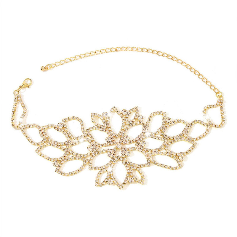 Stonefans Sexy Holle Bloemvorm Strass Arm Armband Voor Vrouwen Eenvoudige Bloemen Bruidsarmband Bruiloft Sieraden Accessoires