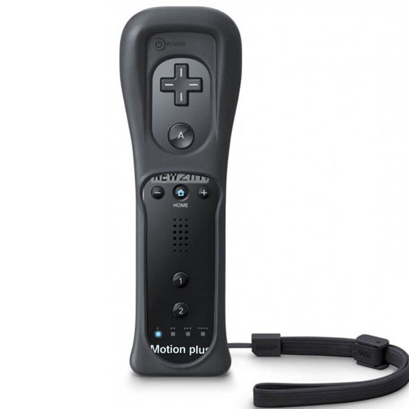 Zwart 2 In 1 Ingebouwde Motion Plus Afstandsbediening Met Siliconen Case En Hand Strap Voor Nintendo wii Voor Wii Remote