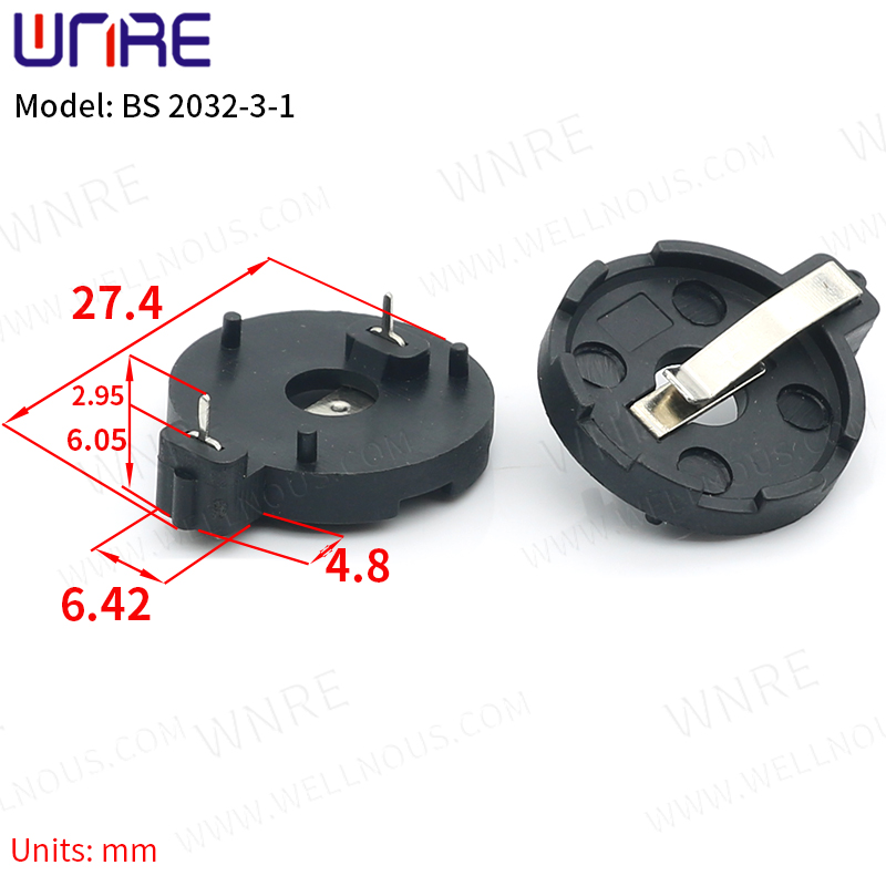 BS Battery Holder Series Coin Cell Battery Holder Black/White/Coffee Battery Storage Socket: Brown / 10-19Pcs