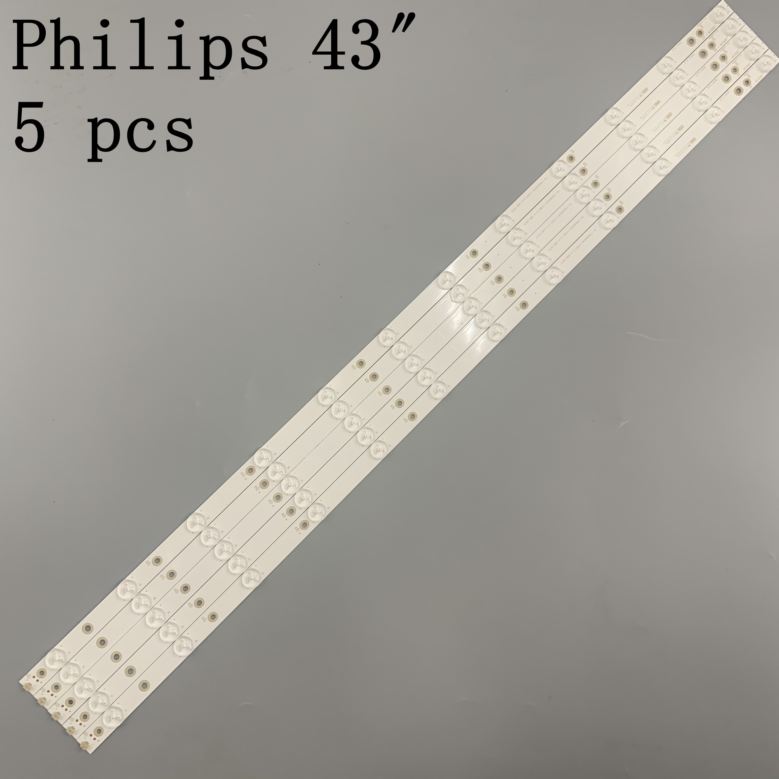 Tira de led 5 peças, 12leds lb43014 v0, para ph ilips 43 &quot;tv 43pus6551 tpt430u3 eqlsj a.g 43pus6501 43pus43pus6201 437202 3v