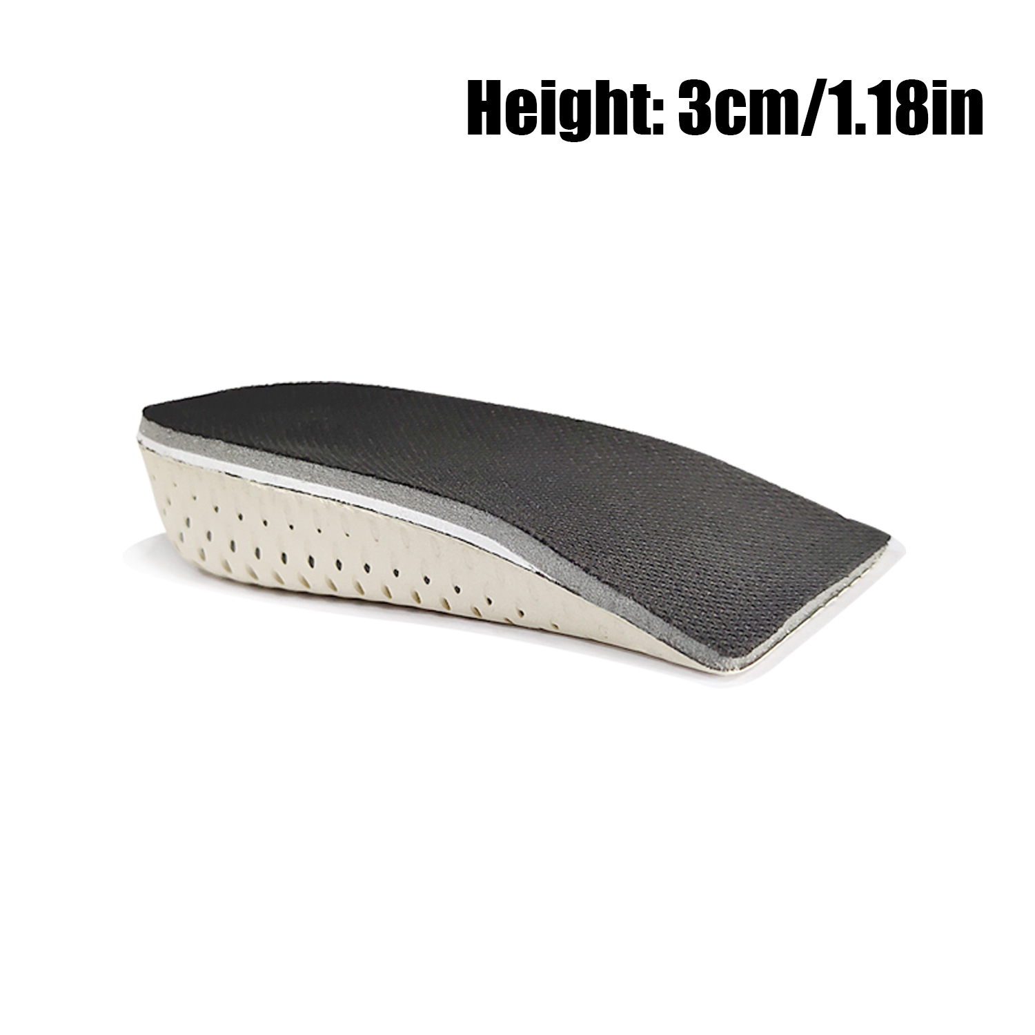 Hoogte Toename Inlegzolen Ademend Traagschuim Hak Lifting Inserts Schoen Liften Schoen Pads Lift Inlegzolen Voor Unisex: Half pad 3cm