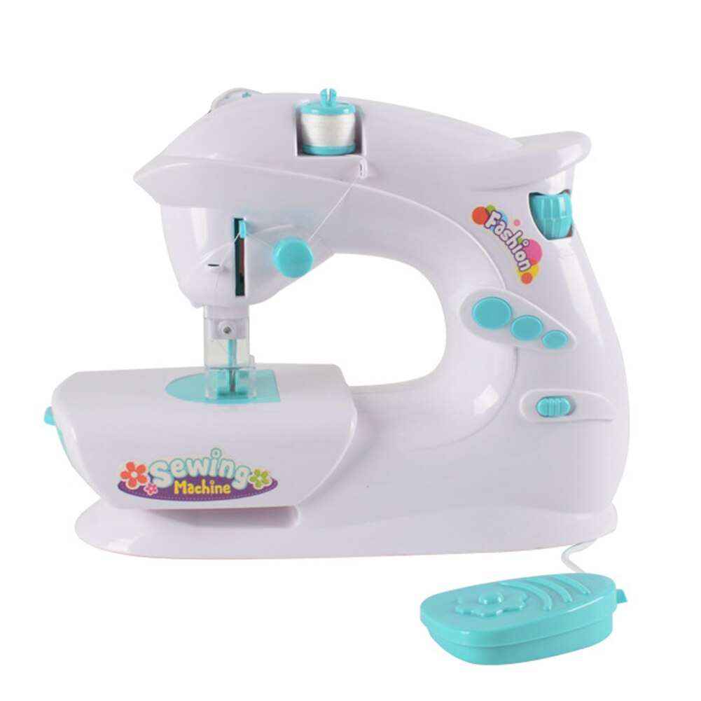 Simulation DIY Electric Mini Sewing Machine Children Household Pretend Play Toy Children Portable Interactive