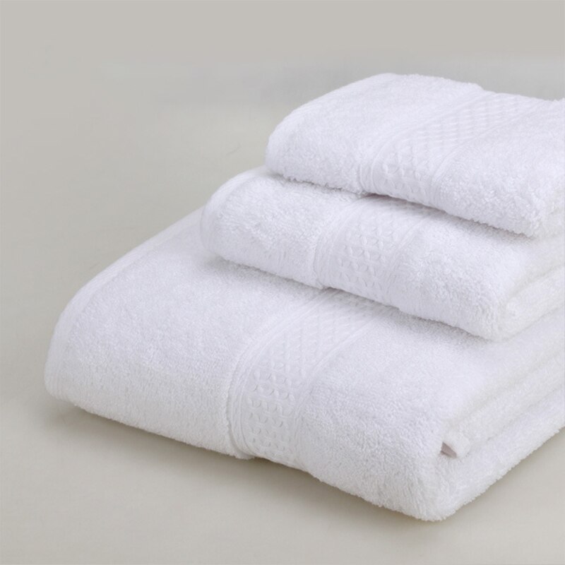 3 Pack Towel Set 100% Cotton 70x140cm Bath Towel and 2 Face Hand Towel Super Soft Absorbent Terry Washcloth For Adults: 10