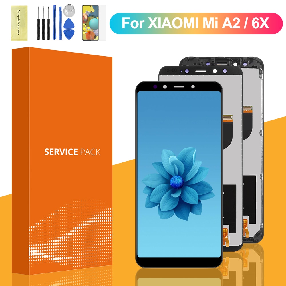 Original 5.99 ''Display Für Xiaomi Mi A2 LCD Display Touchscreen Digitizer Montage Mit Rahmen Für Xiaomi Mi 6X display screen