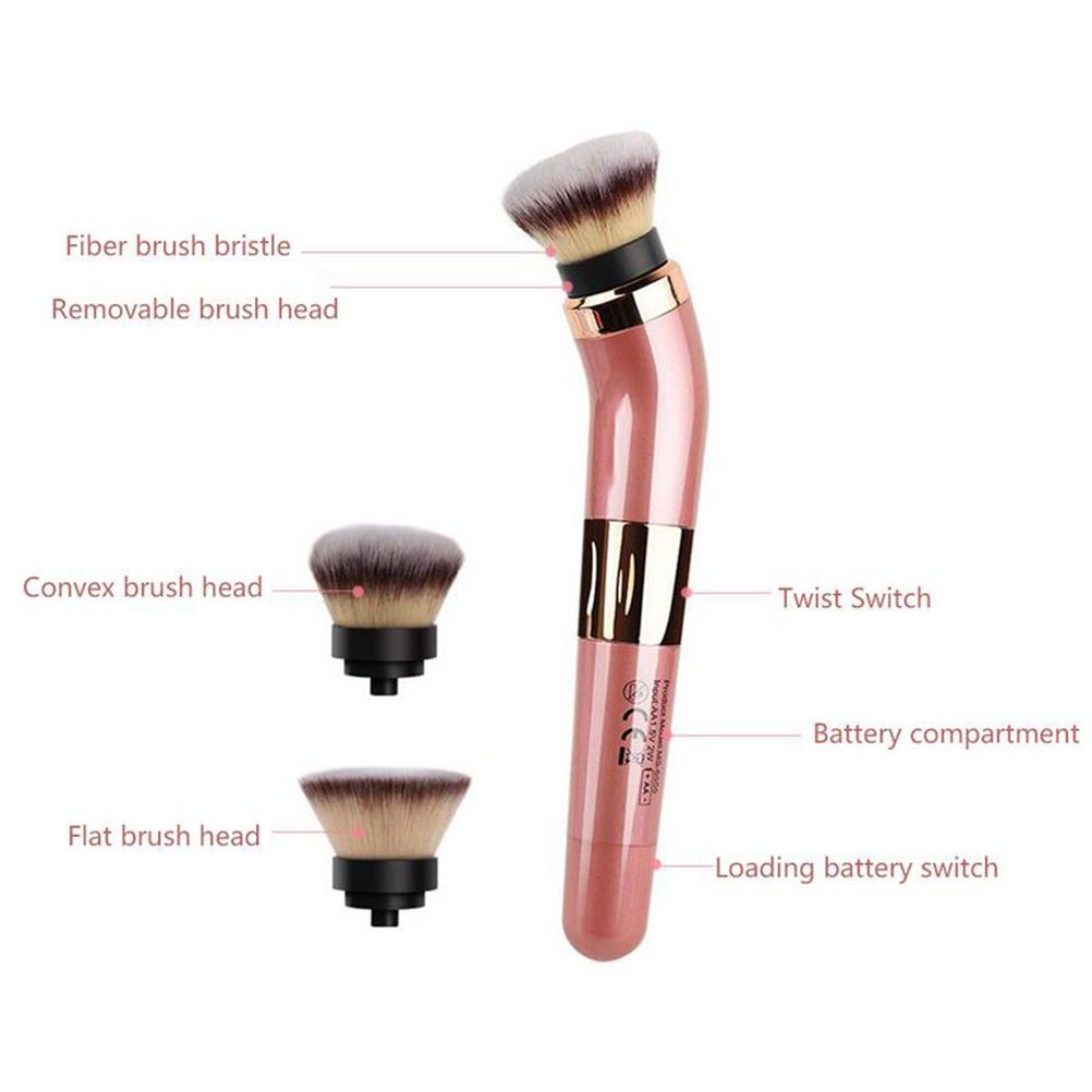 Electric Automatic Makeup Brushes 360 Degree Rotating Cosmetics Blushes Foundation Blending Cosmetic Make Up Brush