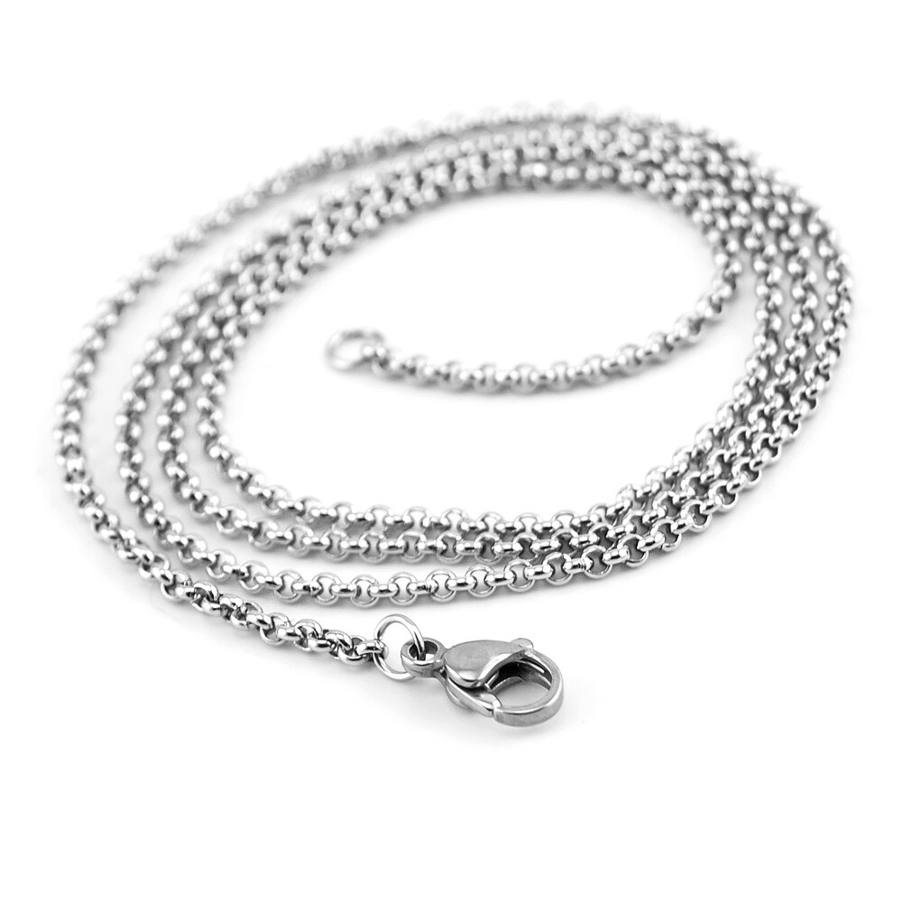 Simsimi 2 farbe edelstahl Rolo Kette Frauen Halskette Kette gold/stahl Farbe Schmuck Erkenntnisse