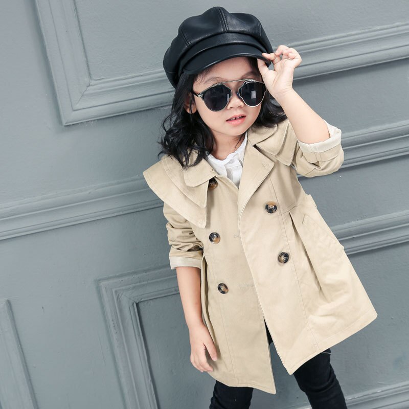 Children's spring and autumn windbreaker jacket children's solid color double-breasted cotton was thin windbreaker jacket: style 1 / 4T