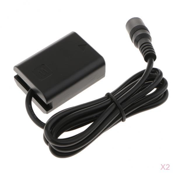 2 pçs manequim bateria NP-FW50 dc adaptador de alimentação do acoplador para sony a7m2 a7s a7r a7