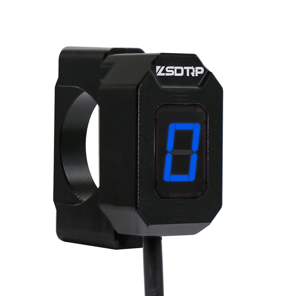 SCL MOTOS-indicador de marcha Digital Universal para motocicleta, 6 velocidades, pantalla LED, palanca de cambios, soporte magnético para indicador de marcha: Gris oscuro