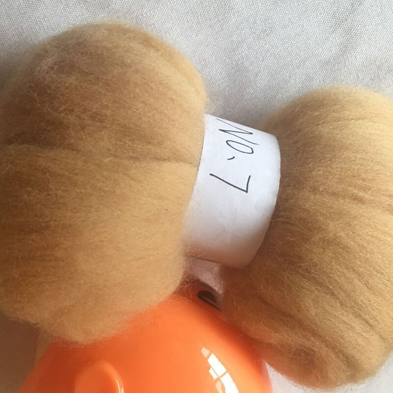 WFPFBEC 70 s Australië GEKAMD 100% WOL fiber merino diy wol voor vilten 50g 100g NR 7: 100g